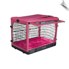 The Other Door™ Steel Crate - Pink 27"