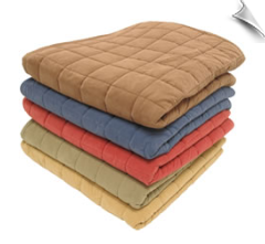 Box Quilt Microfiber and Sherpa Throw