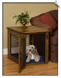 Handcrafted Wire Dog Crate - End Table