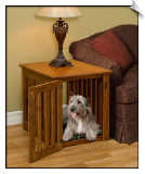 Handcrafted Dog Crate - End Table